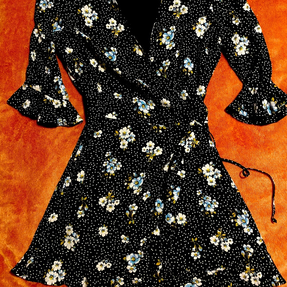 Floral wrap dress